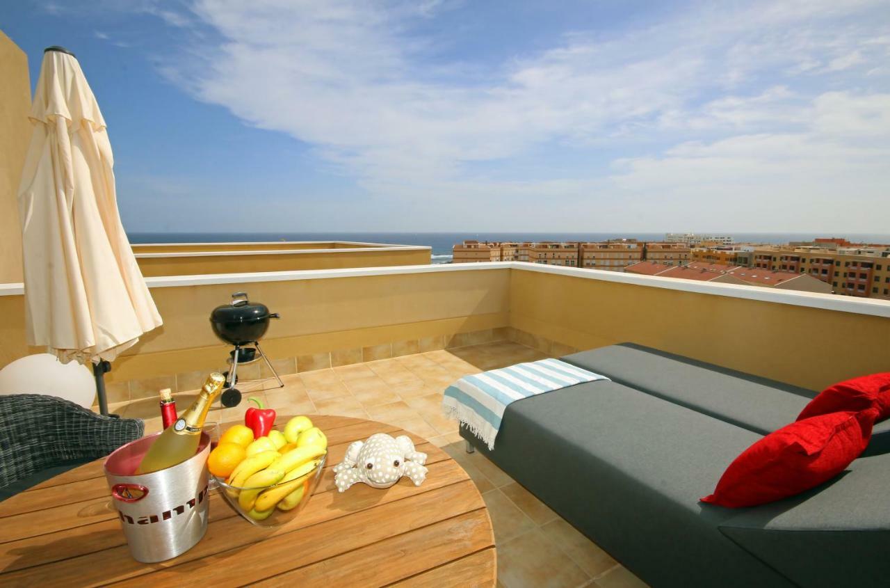 Appartement La Perla By Rentmedano Superb Luxury Duplex, Private Roof Terrace, Ocean View, Pool, Wifi And Parking à El Médano Extérieur photo